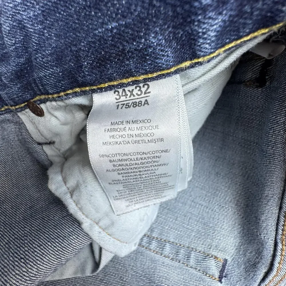 Polo Ralph Lauren Hampton Relaxed Straight Jeans Mens 34x31 Blue Stretch Denim